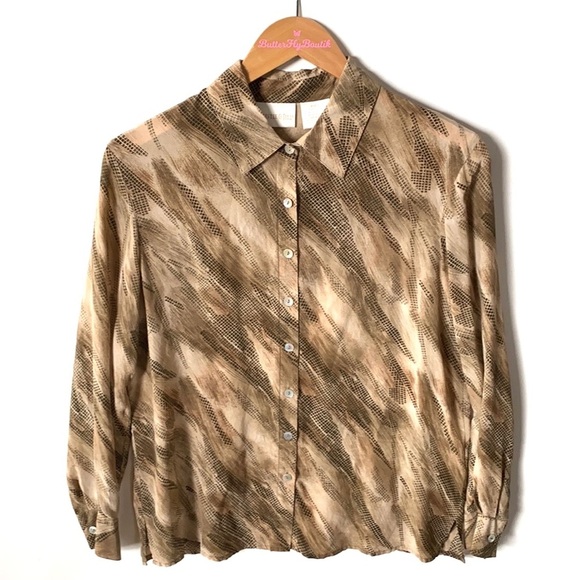 VTG Christie & Jill 100% Silk printed, Size 10 - Picture 4 of 8